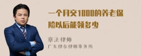 一个月交1000的养老保险以后能领多少