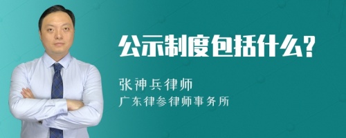 公示制度包括什么?