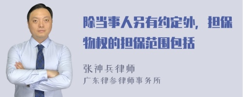 除当事人另有约定外，担保物权的担保范围包括