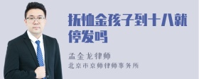 抚恤金孩子到十八就停发吗