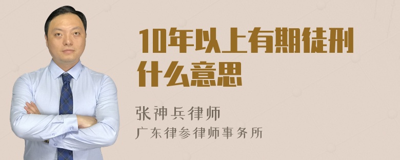 10年以上有期徒刑什么意思