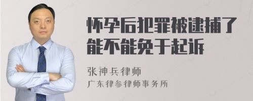 怀孕后犯罪被逮捕了能不能免于起诉