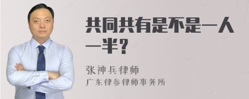 共同共有是不是一人一半？