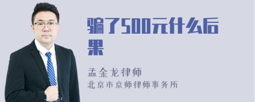 骗了500元什么后果