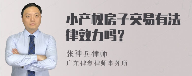 小产权房子交易有法律效力吗？