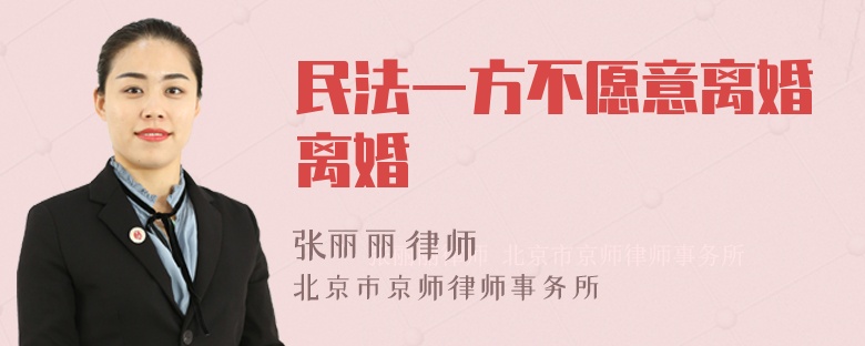 民法一方不愿意离婚离婚