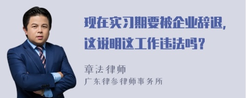 现在实习期要被企业辞退，这说明这工作违法吗？