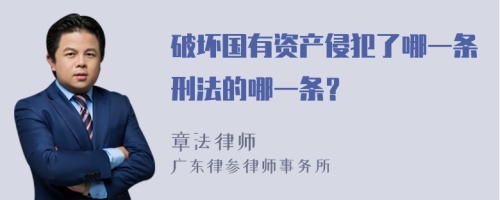 破坏国有资产侵犯了哪一条刑法的哪一条？