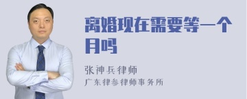 离婚现在需要等一个月吗