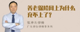 养老保险网上为什么充不上了?