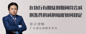 在执行有期徒刑期间符合减刑条件的减刑幅度如何规定