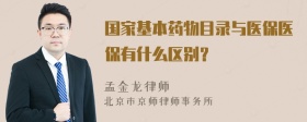 国家基本药物目录与医保医保有什么区别？