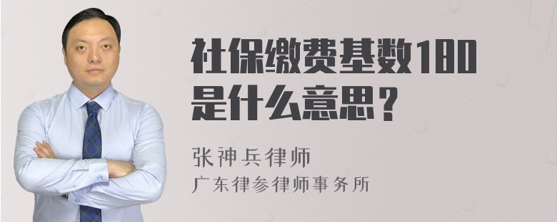 社保缴费基数180是什么意思？