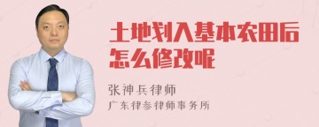 土地划入基本农田后怎么修改呢