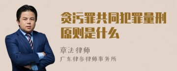 贪污罪共同犯罪量刑原则是什么