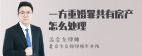 一方重婚罪共有房产怎么处理