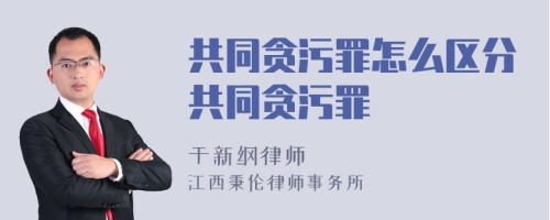 共同贪污罪怎么区分共同贪污罪