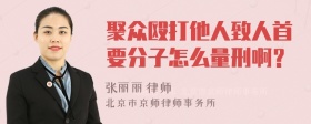 聚众殴打他人致人首要分子怎么量刑啊？