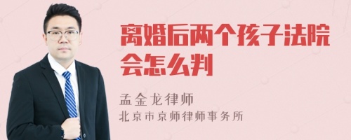 离婚后两个孩子法院会怎么判