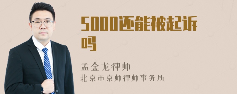 5000还能被起诉吗