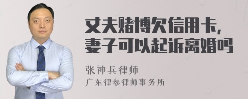 丈夫赌博欠信用卡，妻子可以起诉离婚吗