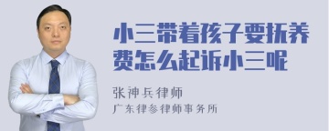 小三带着孩子要抚养费怎么起诉小三呢