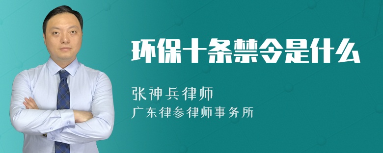 环保十条禁令是什么