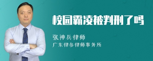 校园霸凌被判刑了吗