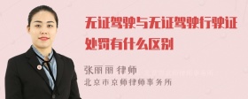 无证驾驶与无证驾驶行驶证处罚有什么区别