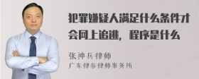 犯罪嫌疑人满足什么条件才会网上追逃，程序是什么