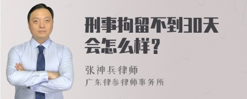 刑事拘留不到30天会怎么样？