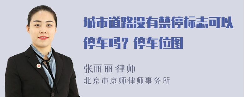 城市道路没有禁停标志可以停车吗？停车位图