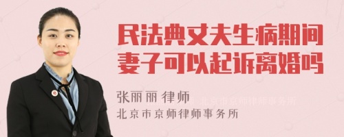 民法典丈夫生病期间妻子可以起诉离婚吗