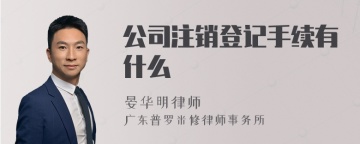 公司注销登记手续有什么