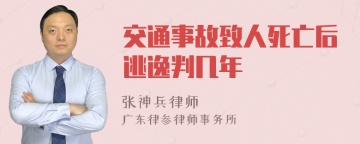 交通事故致人死亡后逃逸判几年