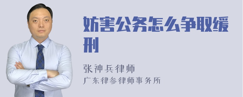 妨害公务怎么争取缓刑