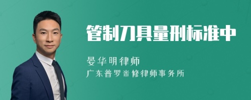 管制刀具量刑标准中