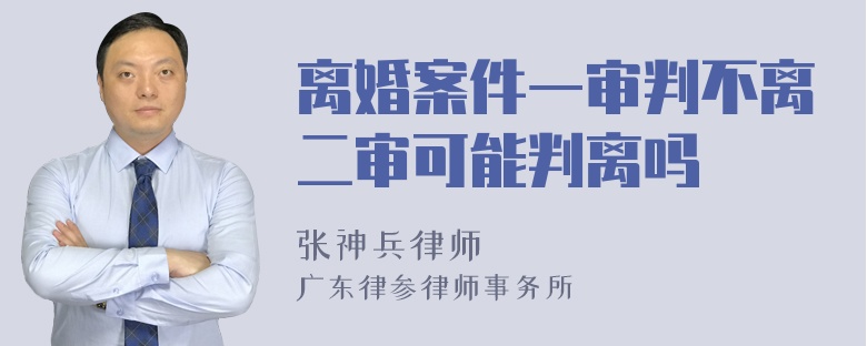 离婚案件一审判不离二审可能判离吗