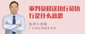 审判员移送执行员执行是什么意思