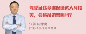 驾驶证违章逃逸造成人身损害，会被吊销驾照吗？