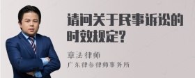 请问关于民事诉讼的时效规定?