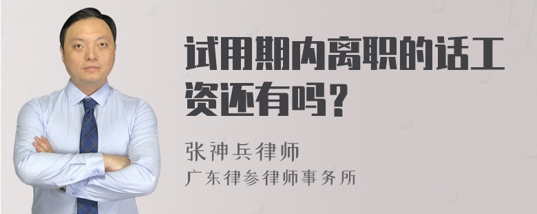 试用期内离职的话工资还有吗？