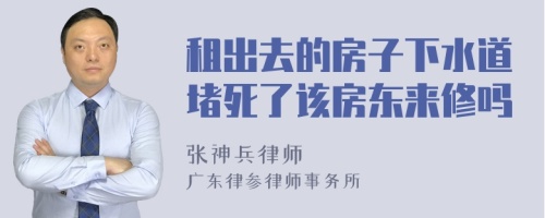 租出去的房子下水道堵死了该房东来修吗