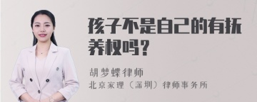 孩子不是自己的有抚养权吗？