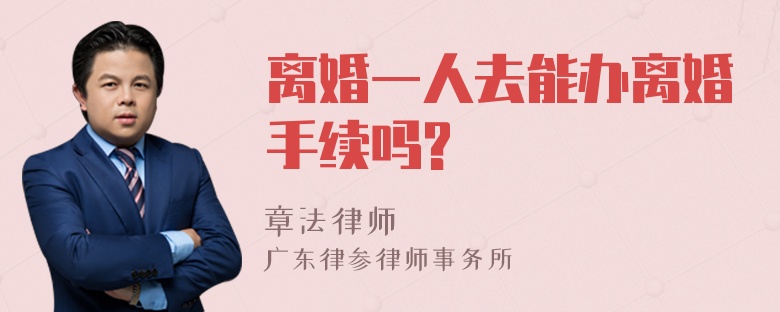 离婚一人去能办离婚手续吗?