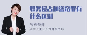 职务侵占和盗窃罪有什么区别