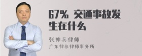 67% 交通事故发生在什么