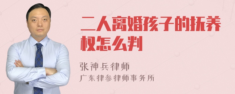 二人离婚孩子的抚养权怎么判