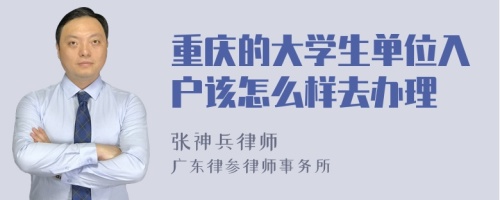 重庆的大学生单位入户该怎么样去办理