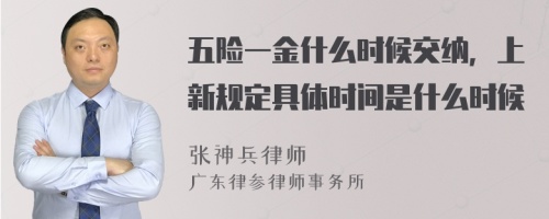 五险一金什么时候交纳，上新规定具体时间是什么时候